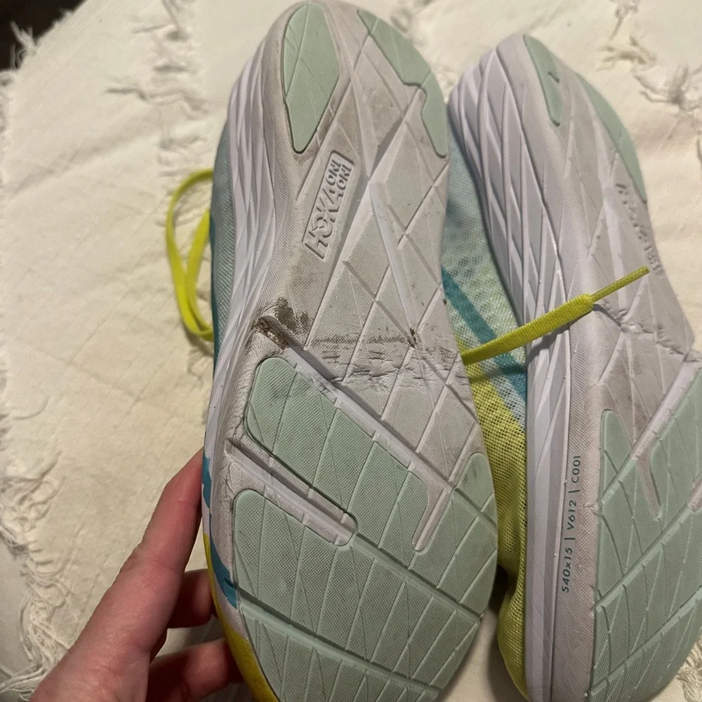 Hoka Neon Yellow Athletic Shoes - Picture 3 of 9